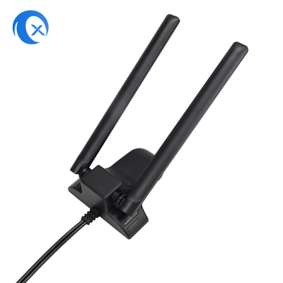 Двухдиапазонные 2,4 ГГц 5 ГГц RP-SMA Wi-Fi антенны с 6,5 футовым расширительным кабелем для ПК