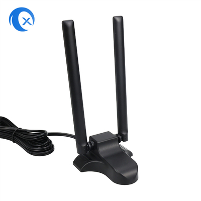 Двухдиапазонные 2,4 ГГц 5 ГГц RP-SMA Wi-Fi антенны с 6,5 футовым расширительным кабелем для ПК