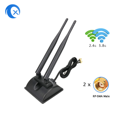 6dBi Wi-Fi антенна с RP-SMA мужским разъемом 2.4GHz 5GHz Dual Band Magnetic Base для беспроводных Wi-Fi маршрутизаторов PCI-E