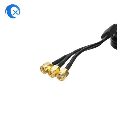 2.4G / 5G Трипл 7dBi Антенна Wi-Fi Bluetooth беспроводной расширитель Магнитный монтаж Антенна с RP-SMA мужской разъединитель