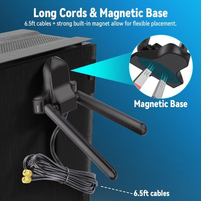 Антенна WiFi с магнитным основанием 2,4 ГГц 5 ГГц 6 ГГц