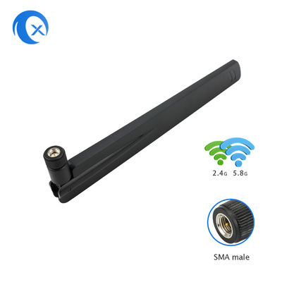 антенна Omni WiFi диапазона 5dBi 2.4G 5G двойная с соединителем RP SMA шарнирного соединения
