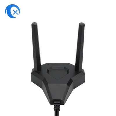 антенна 2.4GHz 5GHz магнитная WiFi с разъем-вилкой RP SMA