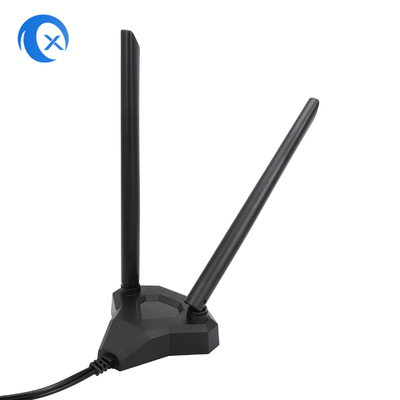 2.4 / 5.8g двойная антенна наполнителя WiFi держателя диапазона 5dBi магнитная для карты PCI ПК