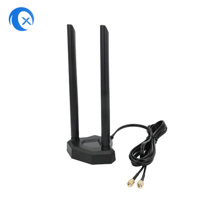 2.4 / 5.8g двойная антенна наполнителя WiFi держателя диапазона 5dBi магнитная для карты PCI ПК