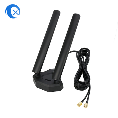 Wi-Fi 6E Антенна трехдиапазона 6 ГГц 5 ГГц 2.4 ГГц Игровая антенна Wi-Fi Магнитная база для ПК Компьютер
