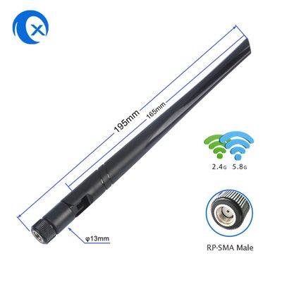 антенна WiFi двойного диапазона 2.4G 5.8G всенаправленная с соединителем RP SMA шарнирного соединения